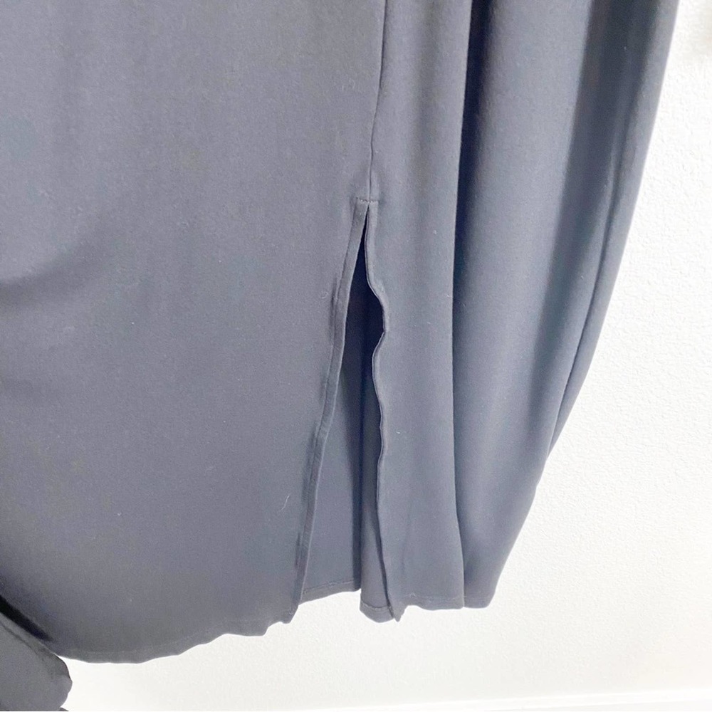 COS Women’s Black Long Sleeve Waist Wrap Midi Dress Size Large - Picture 6 of 11